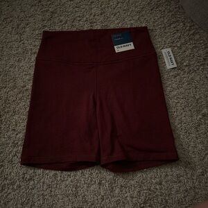 Old Navy Women's High Waist Maroon Shorts